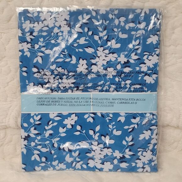 Draper James Ruffle Nightie Nightgown Blue White Leaf Print Plus Size 16-22 New - Picture 3 of 5